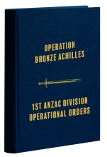 1st ANZAC Division Operational Orders