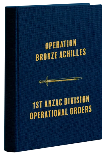 1st ANZAC Division Operational Orders